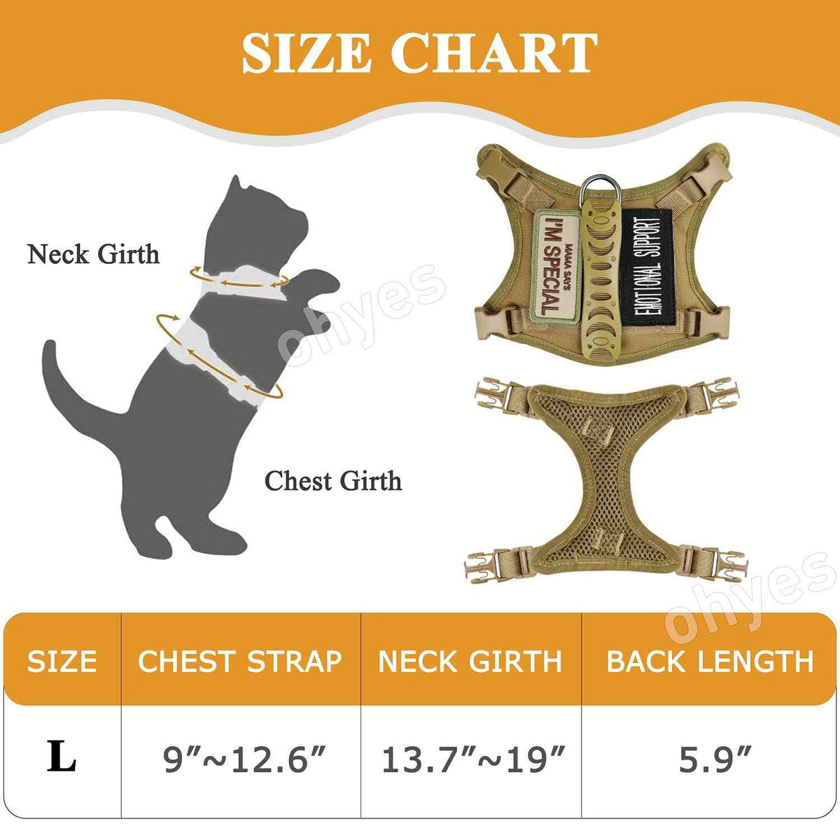 Tactical Cat Harness Soft Mesh Adjustable Pet Vest Harness Y87692