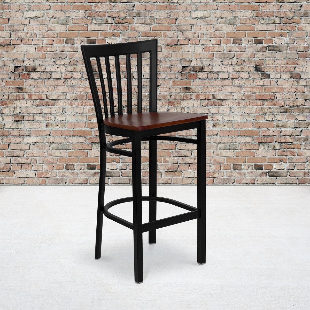 School House Back Metal Restaurant Barstool L467708