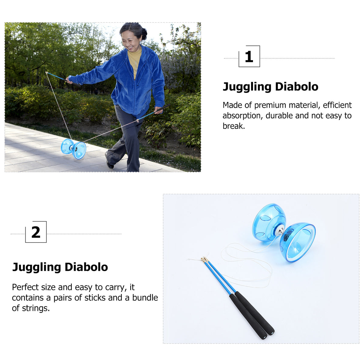 Chinese Yoyo Diabolo Toy Professional Juggling Diabolos Y352