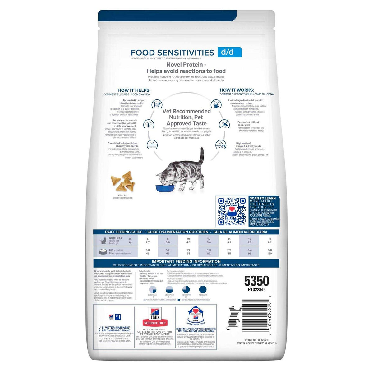 Skin Food Sensitivity Cat Dry Food E53079
