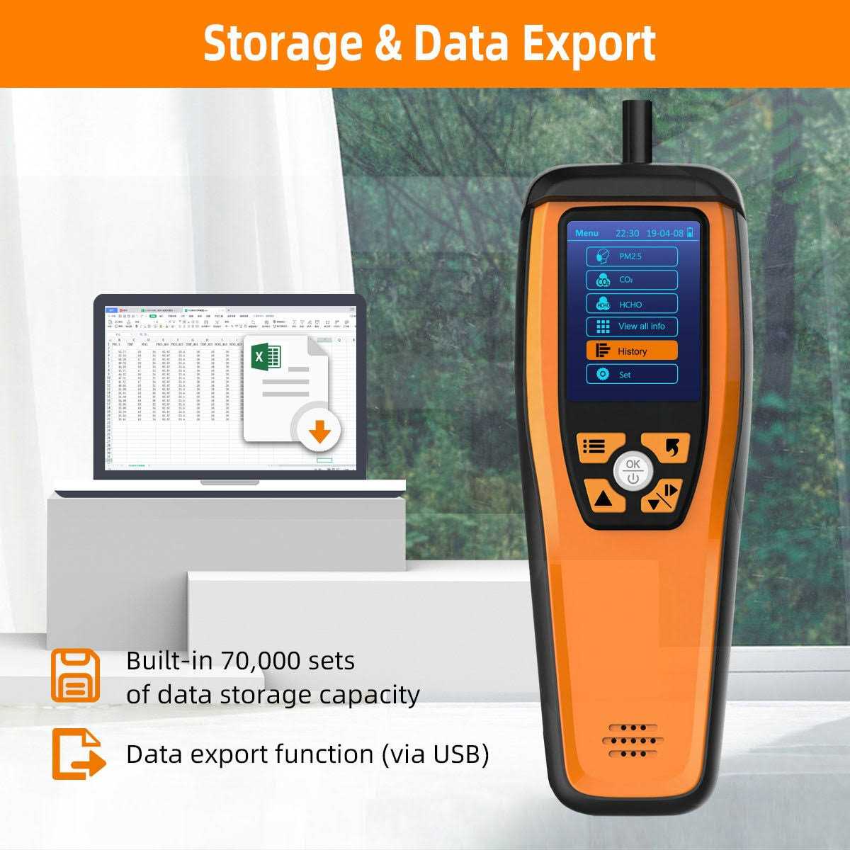 Air Quality Meter for Formaldehyde Pm2.5 PM10 Carbon Dioxide U624705