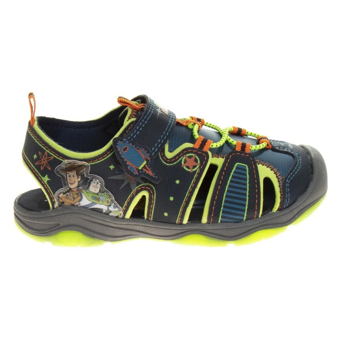 Navy/Lime Boys Toddler Closed-Toe Sport Sandals M1384
