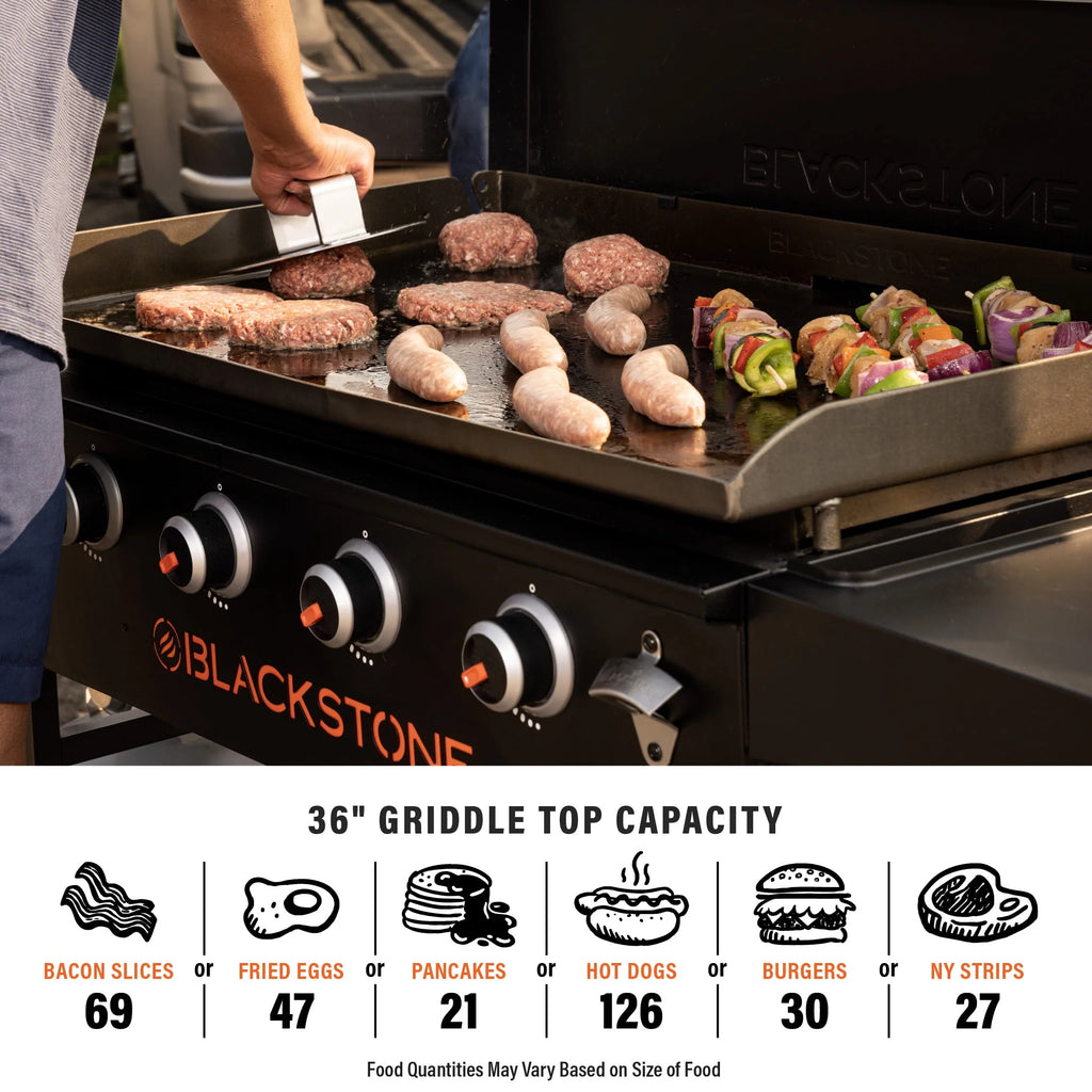 4-Burner Propane Griddle with Hard Cover F38347