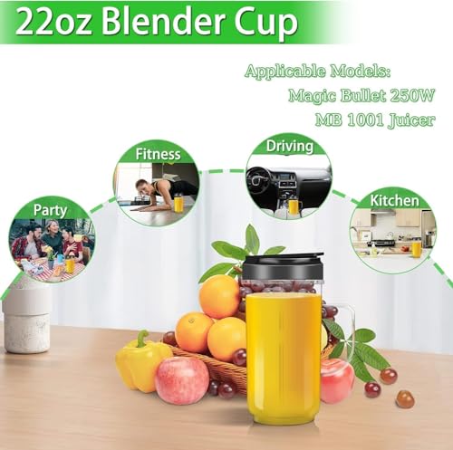 22oz Blender Cups with Cross Blade D6835