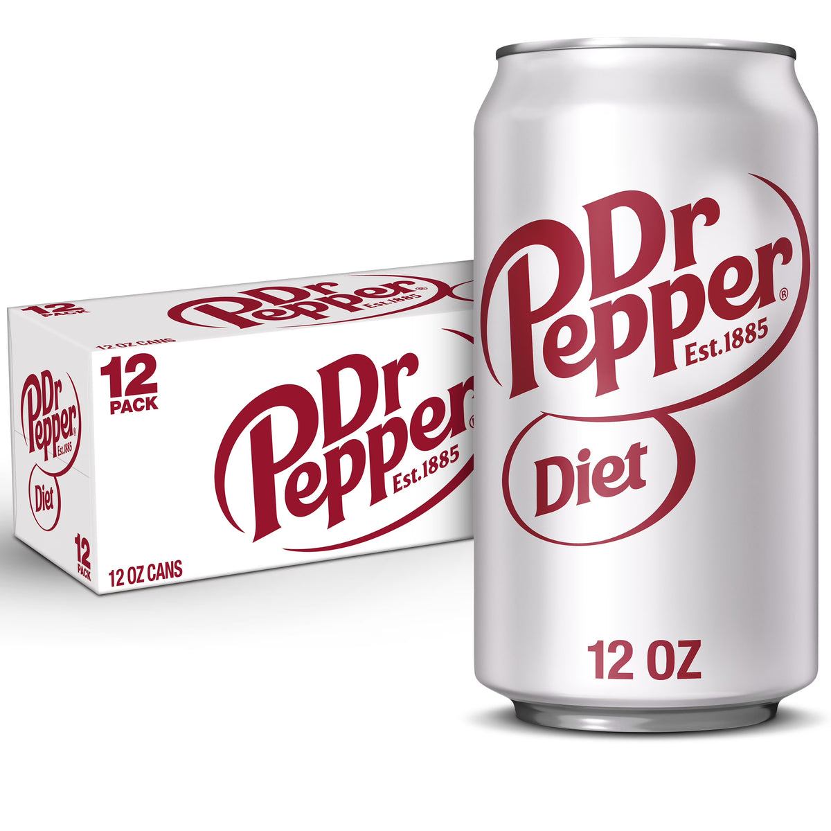 12 Pack Cans Diet Dr Pepper Soda Pop W470532