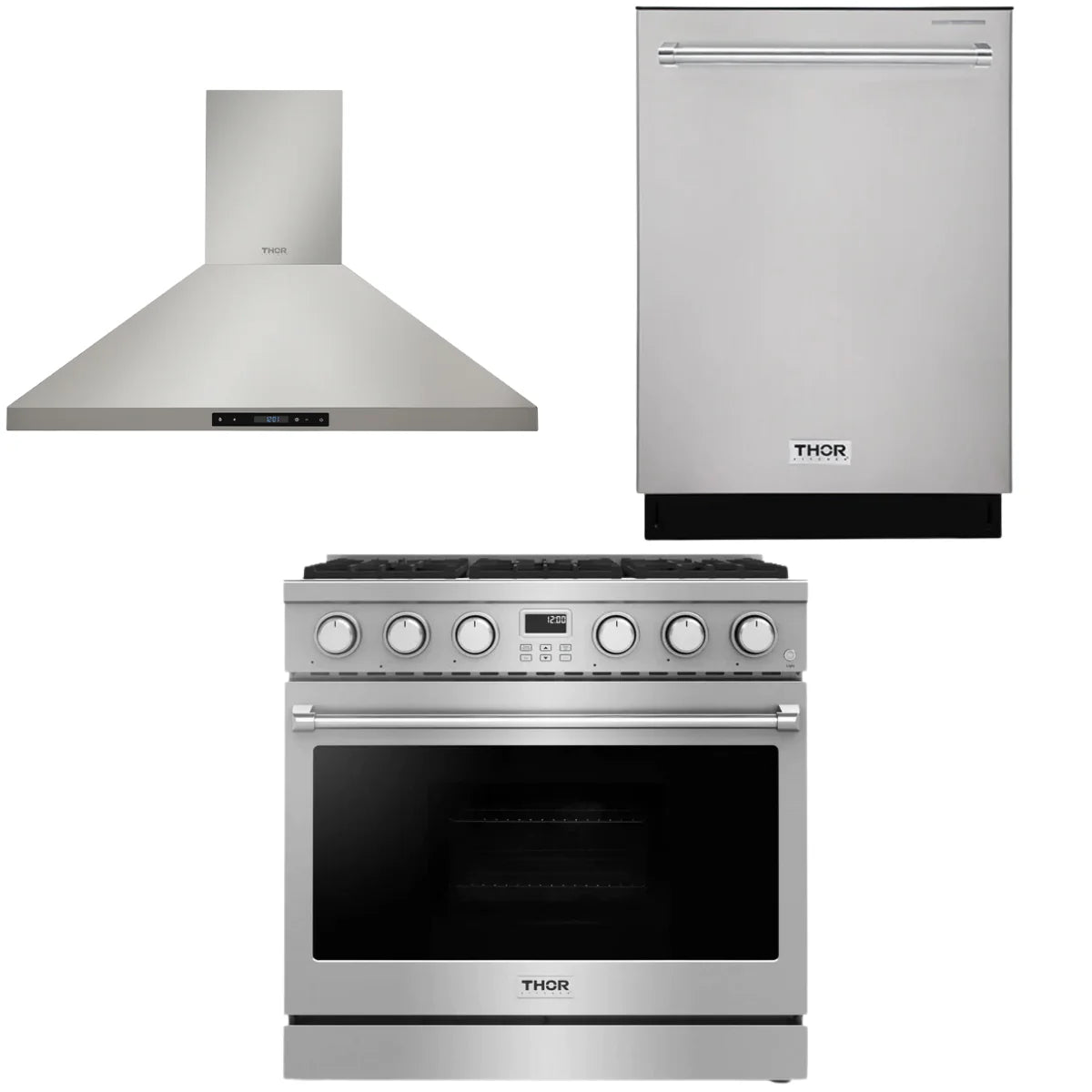 36 Gas Range, Range Hood and Dishwasher I960