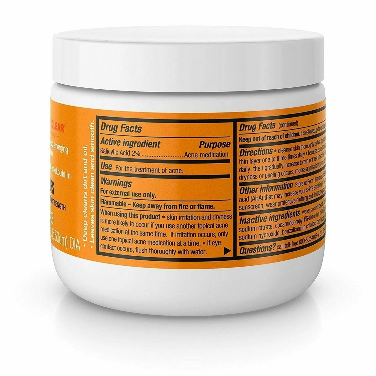 Maximum Strength Acne Treatment Pads 60 ct 2-Pack J345