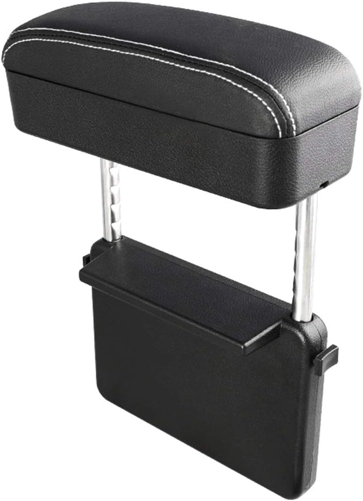 Armrest Cushion Box Protector for Universal Auto Car Center Console Armrest Extender Elbow Forearm Wrist Rest Support Adjustable Height Comfort Pads with Black Line E63116
