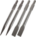 12 inch Demolition Hammer Drill Flat Tip and Bull Point Chisels, Pack of 2 A342654