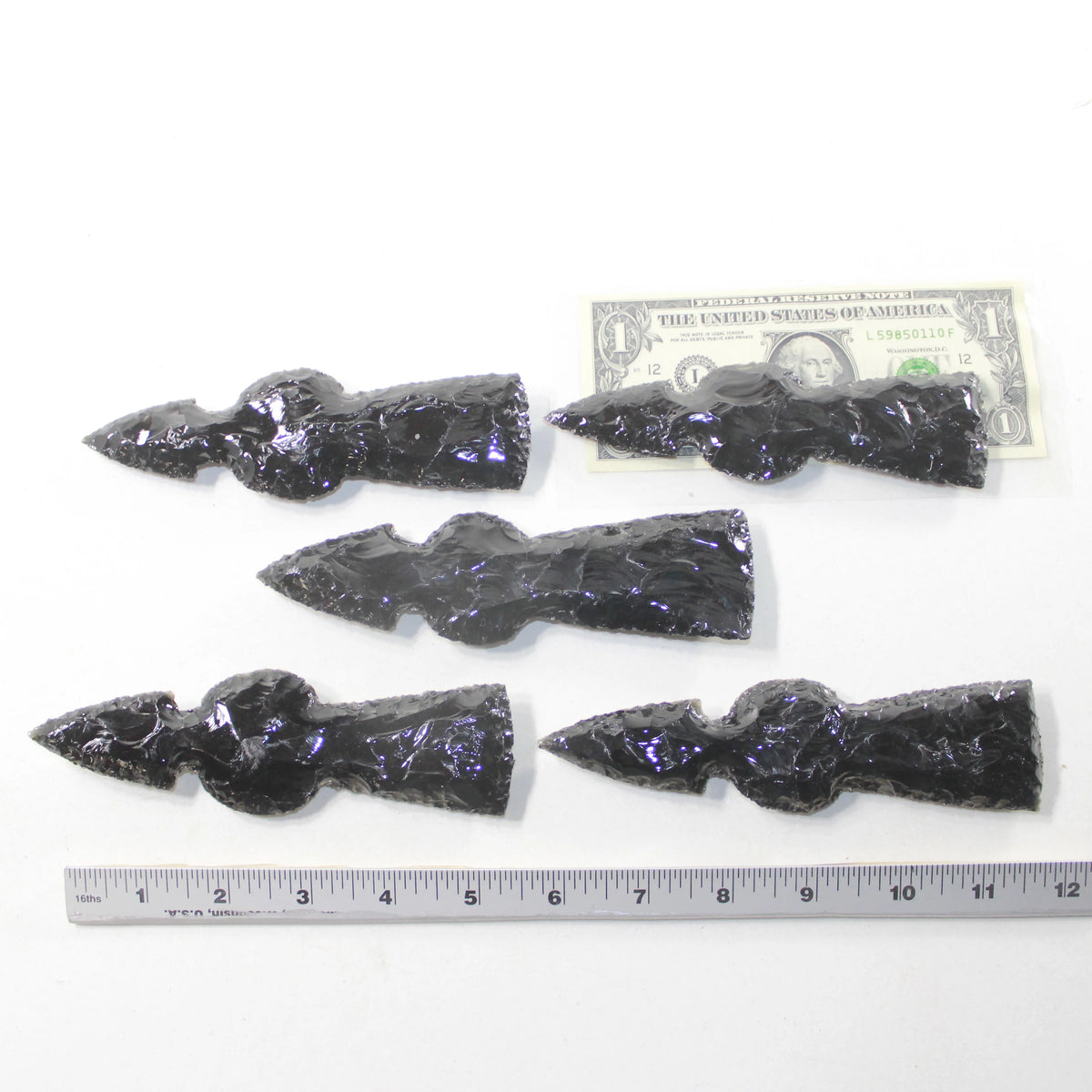 Obsidian Ornamental Tomahawk Heads K365