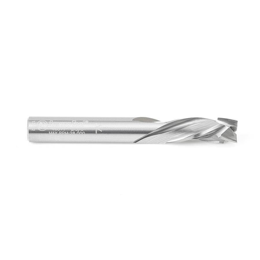 Solid Carbide Compression Spiral 3/8 Dia x 1 x 3/8 Shank x 3 inch Long CNC Router Bit A6143