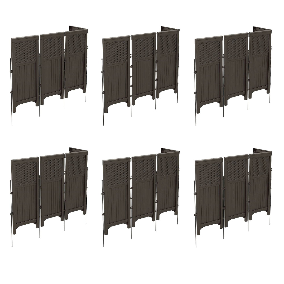 4 Panel Screen Enclosure Gate Fence (6 Pack) L6166