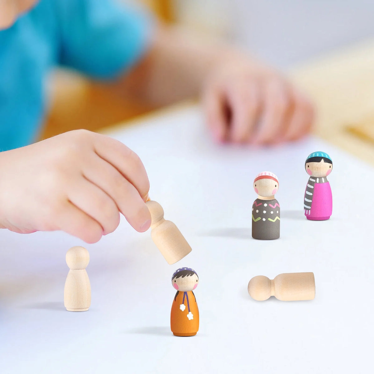 50pcs Unfinished Wooden Peg Dolls G4226