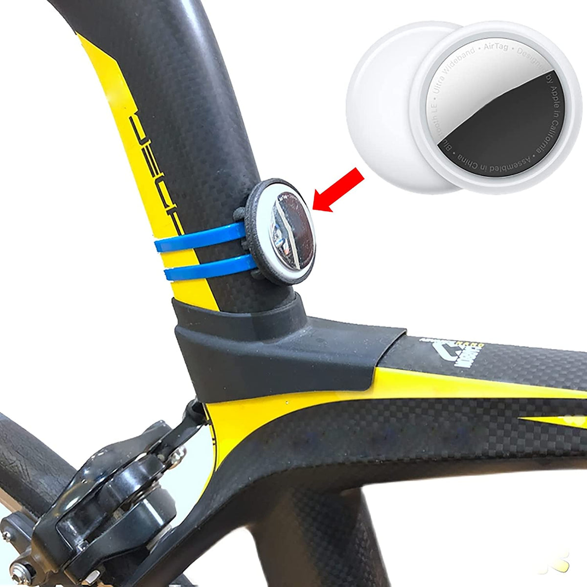 Motorcycle Bicycle Handlebar Tie Fixed Holder Shell Seatpost Mount Protective Case for AirTag C41150