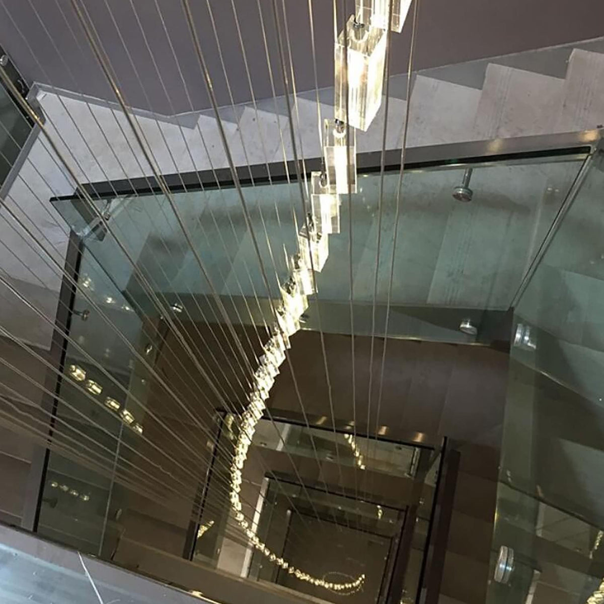 Modern Crystal Chandeliers LED Light Fixture 36-Lights M503