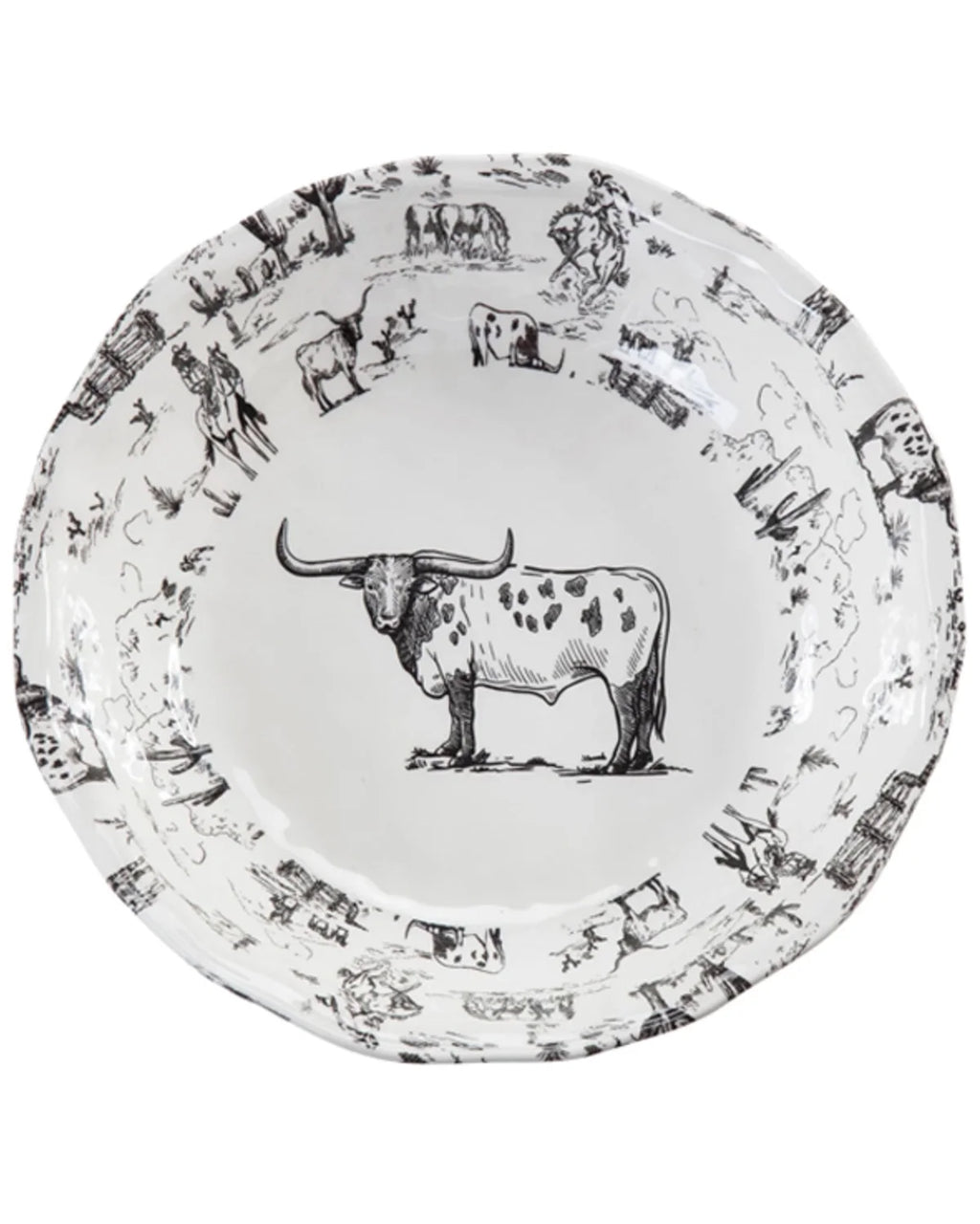 14-Piece Melamine Dinnerware Set Black/White F129635