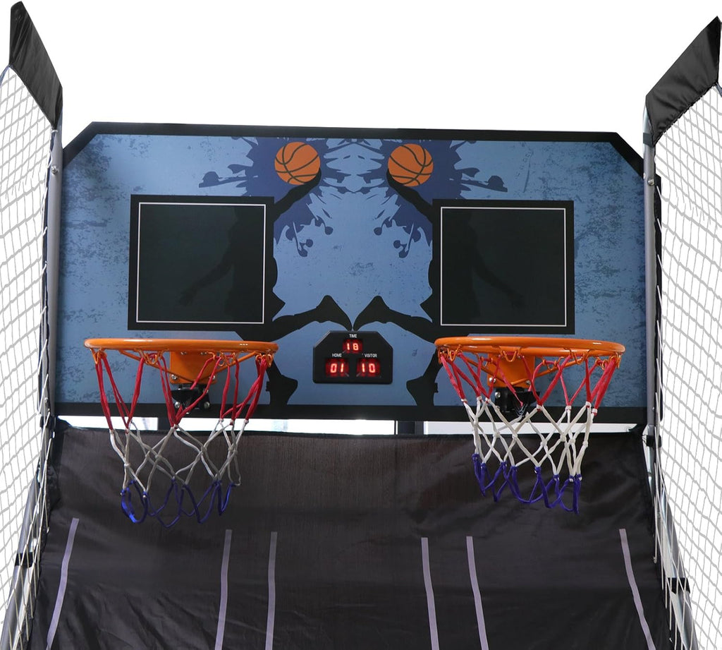 Foldable Indoor Basketball Arcade Game with LED Scoreboard D172607