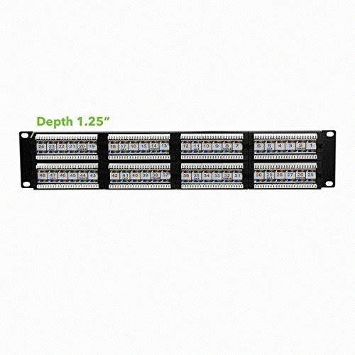 48-Port Cat6 UTP Unshielded Patch Panel 2U Black L696583