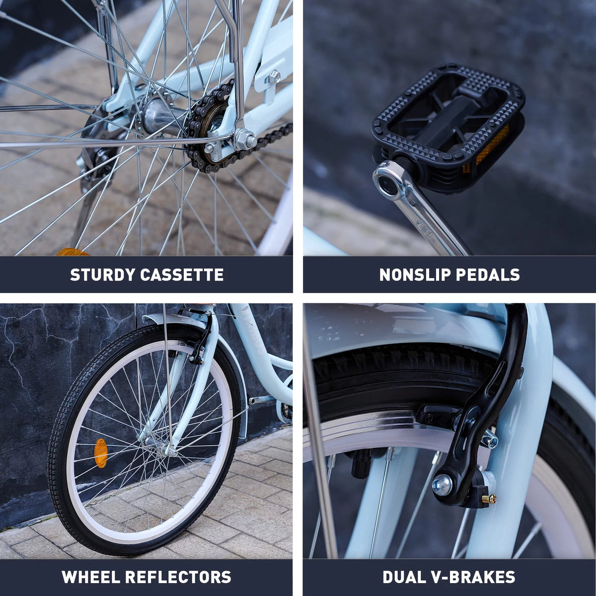 26 Inch Cruiser Bicycle with Basket Rack A31620