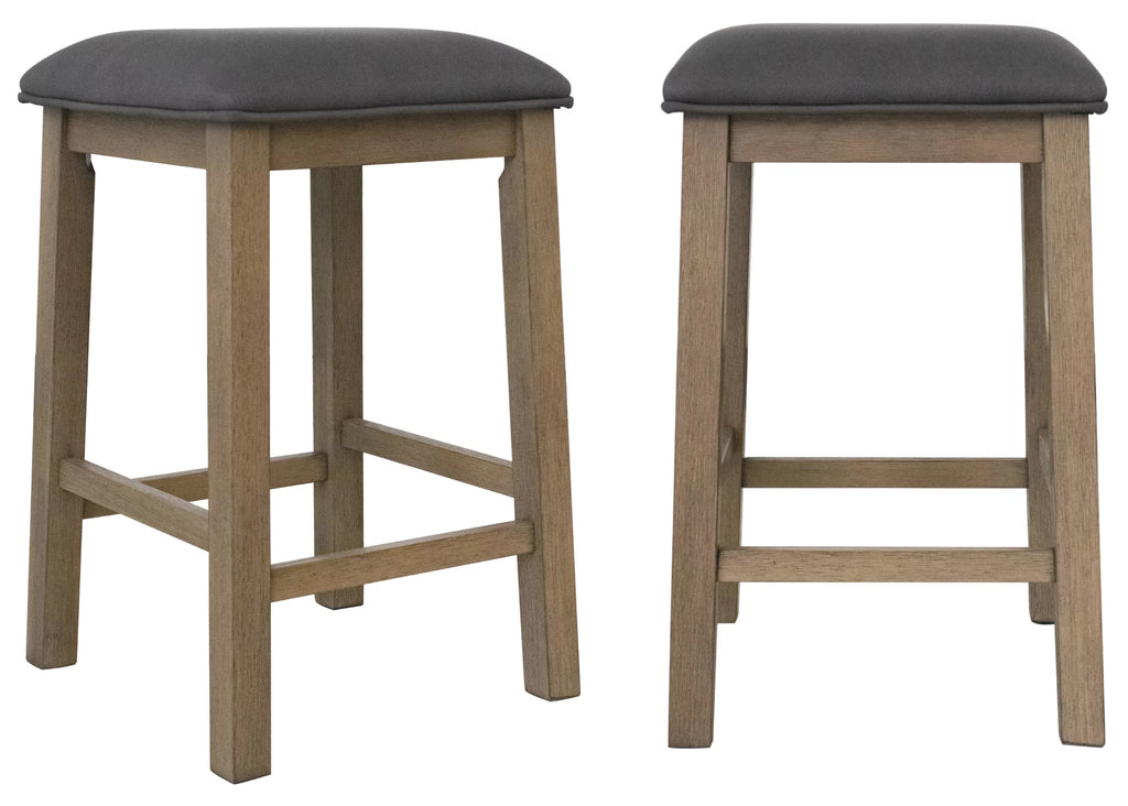 Brown Acacia Wood Sofa Console Bar Table Set with 2 Stools Q960