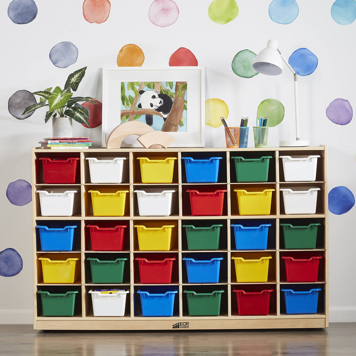 Birch 30 Cubby Tray Cabinet Y11150