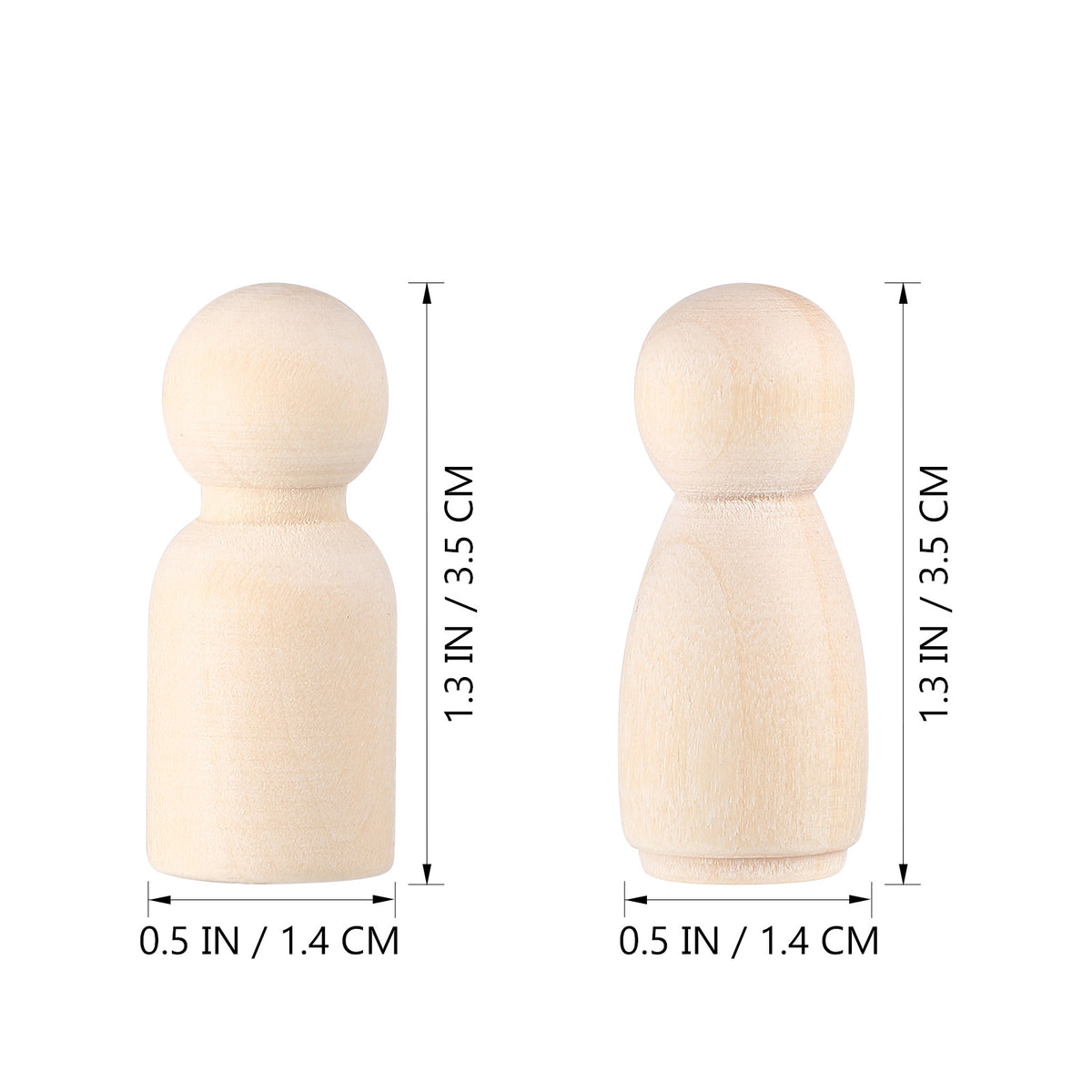 50pcs Unfinished Wooden Peg Dolls G4226