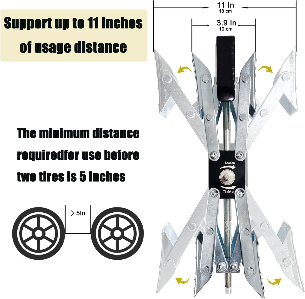 2 Pack X-Shaped Wheel Chock Stabilizer K631