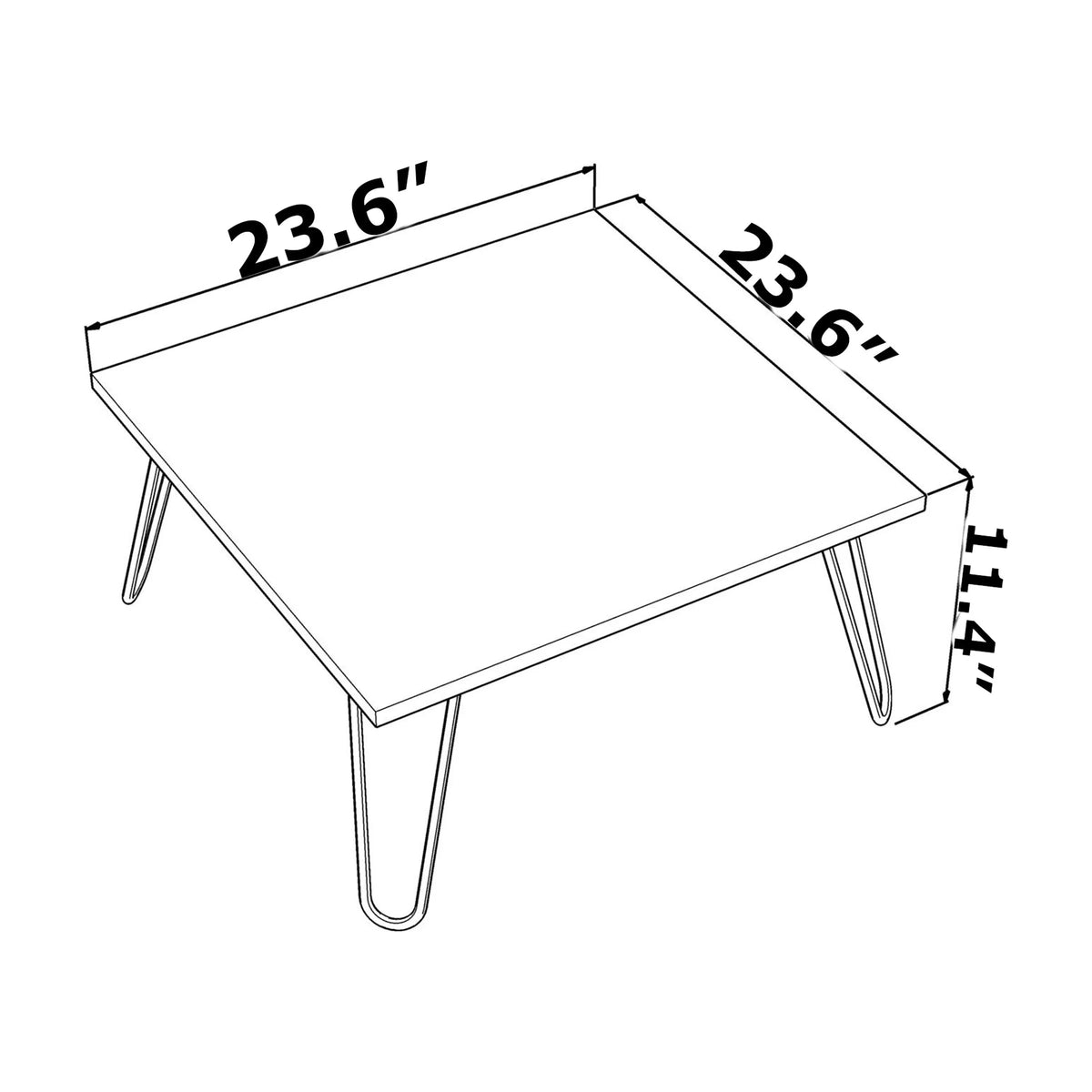White Wood and Metal Coffee Table Q9010