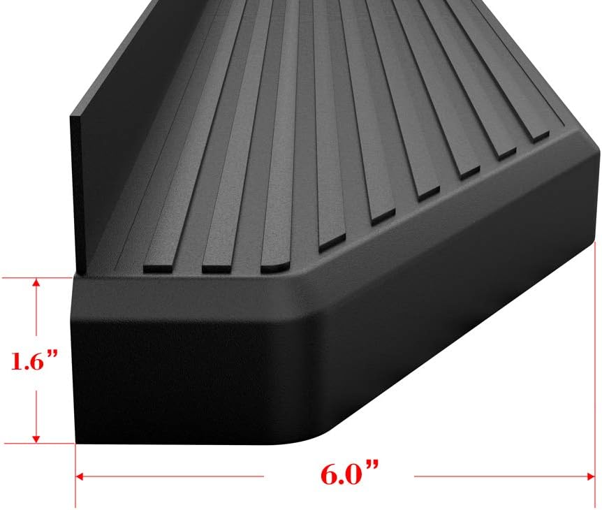 6-inch Aluminum Black Running Boards Side Steps for Toyota Tacoma Double Crew Cab D316