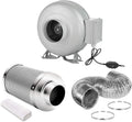 4 Inch 154 CFM Inline Ventilation Fan with Carbon Filter and Ducting M84380