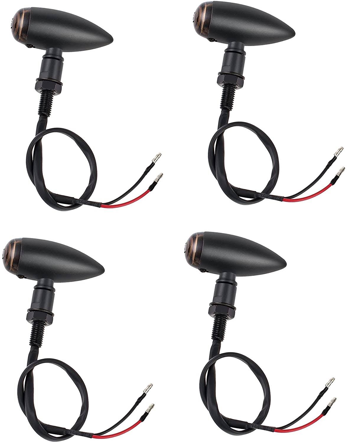 4 x Bullet Turn Signal Bulb Indicators Metal Waterproof K114