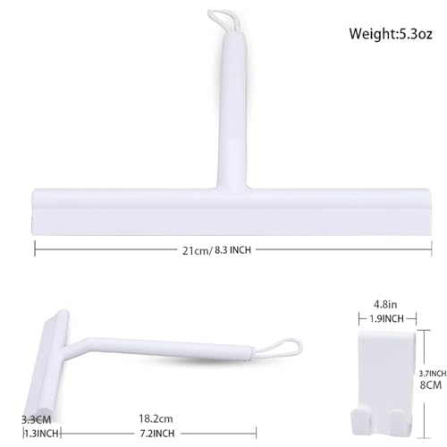 Glass Wiper Scraper Shower Squeegee with Silicone Holder O411873