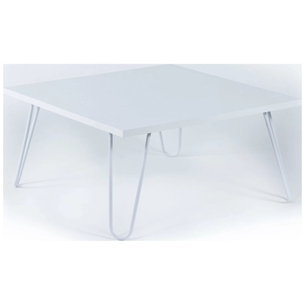 White Wood and Metal Coffee Table Q9010