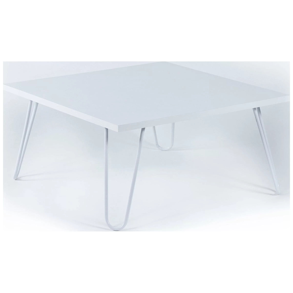 White Wood and Metal Coffee Table Q9010