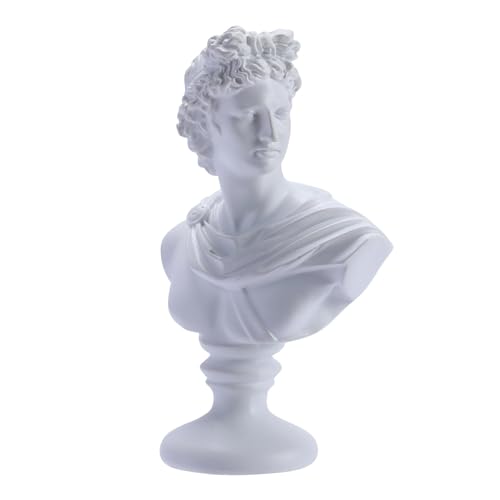 White Greek Head Bust Statue I3666
