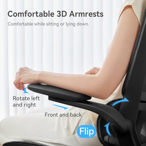 Ergonomic Office Chair with 3D Flip-up Armrests and Dual Back Design K532