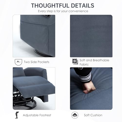 Beige Vibration Massage Swivel Rocker Recliner Chair T99999