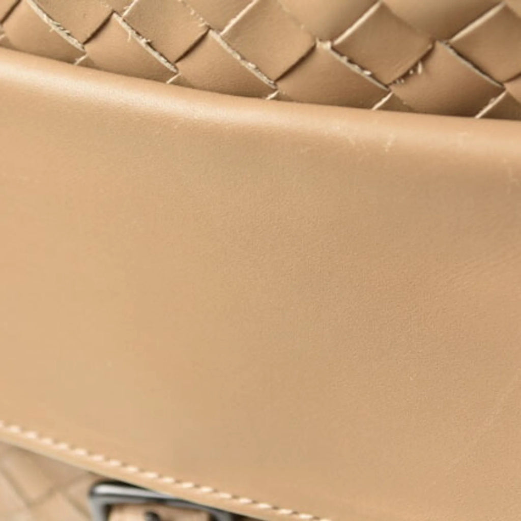 Camel Leather Shoulder Bag J717176