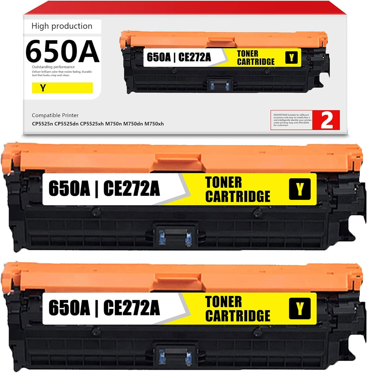Remanufactured Toner Cartridge 2 Pack Yellow K7191