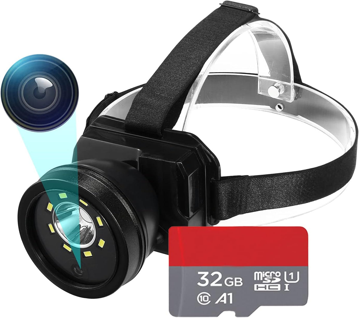32GB 1080P Rechargeable Headlamp Body Camera with Night Vision N9558