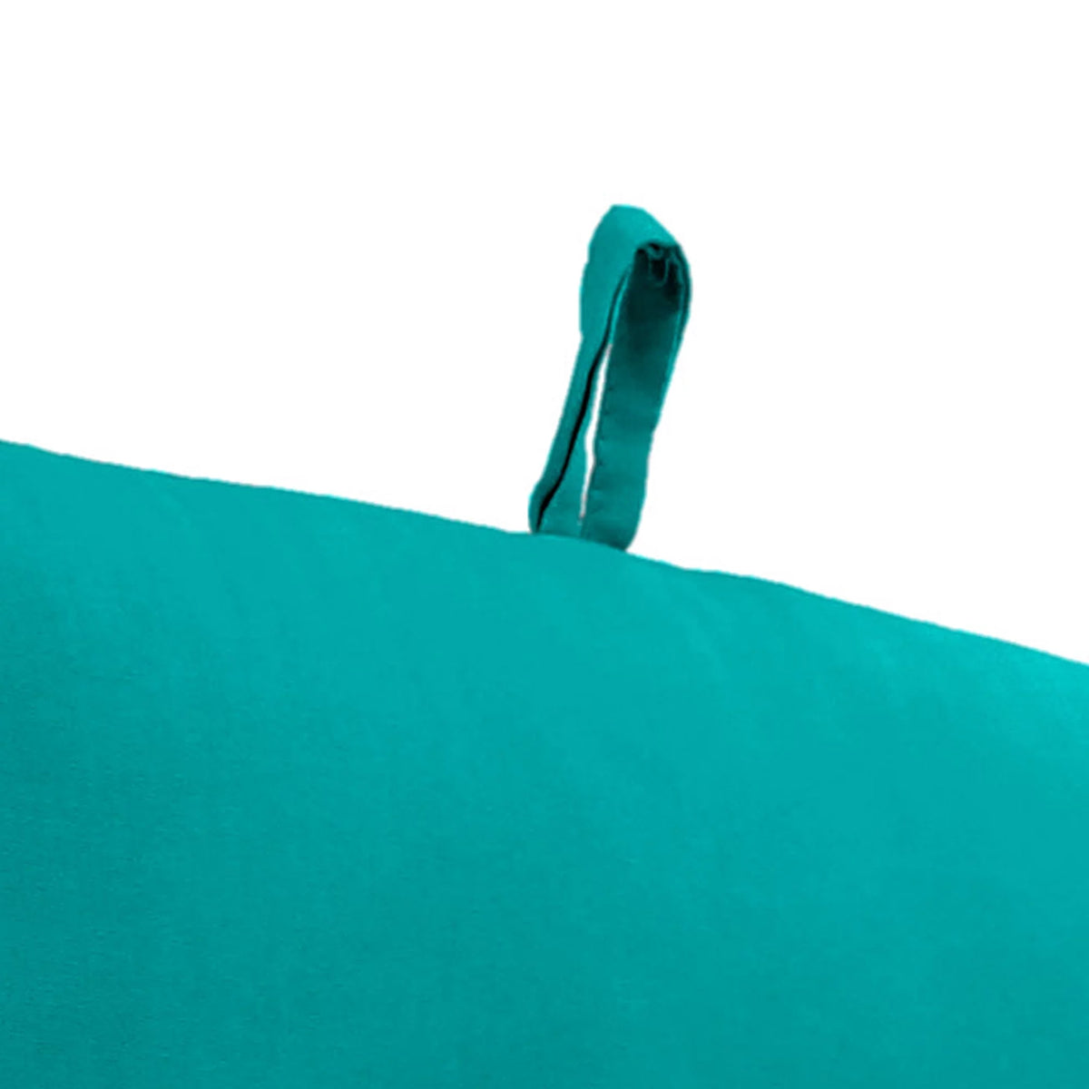 Turquoise Rectangular Outdoor Chair Cushion with Ties D63305