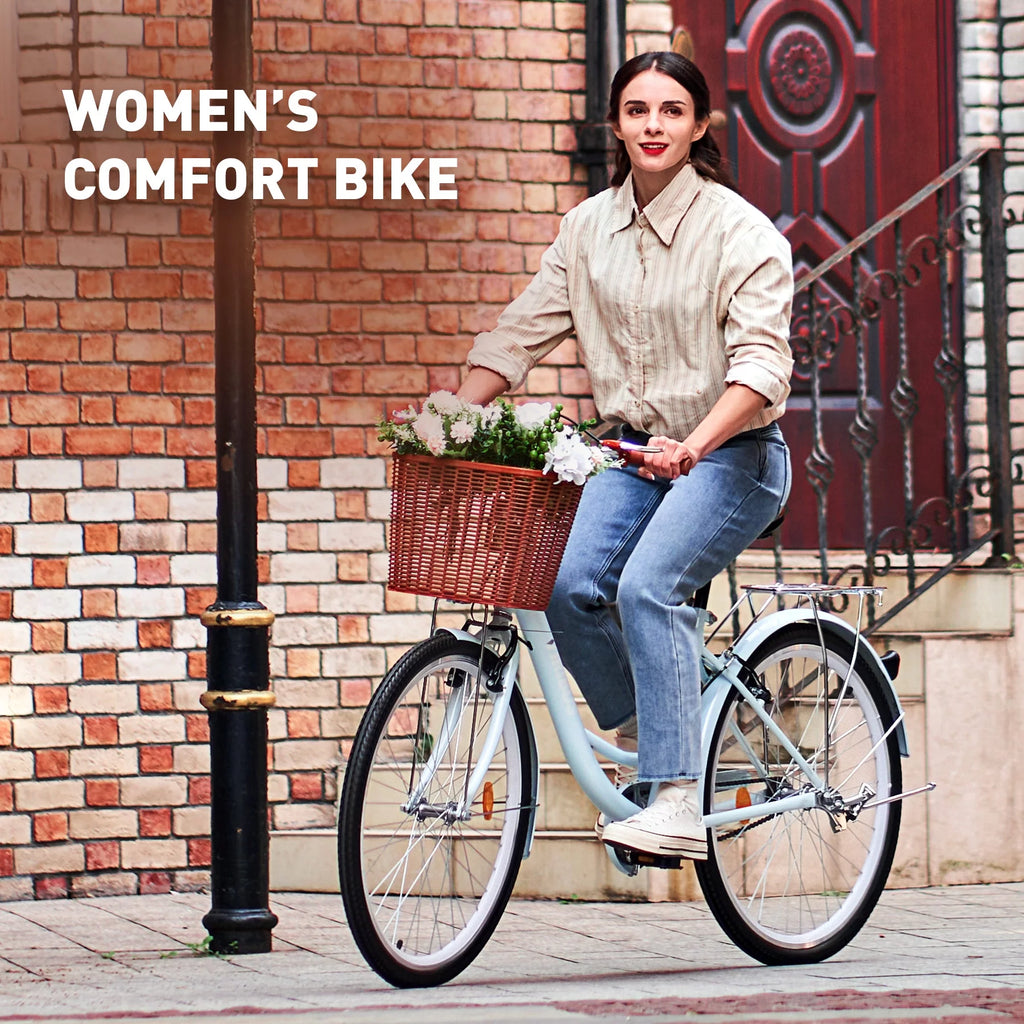 26 Inch Cruiser Bicycle with Basket Rack A31620