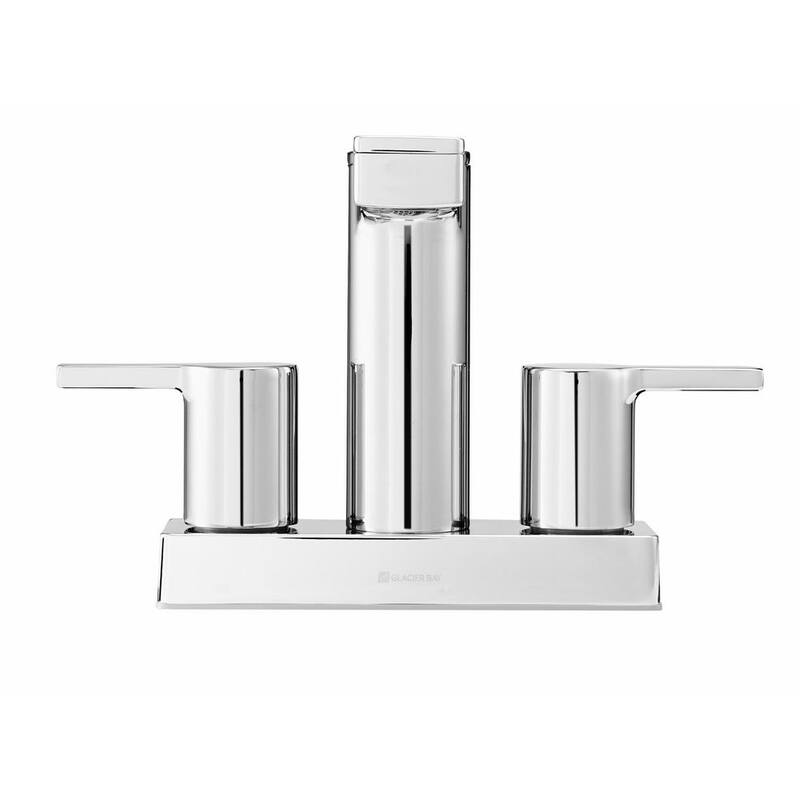 4 in. Centerset 2-Handle Low-Arc Bathroom Faucet in Chrome S87180