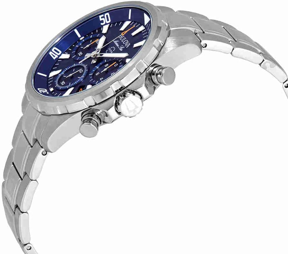 Men's Chronograph Quartz Watch with Stainless Steel Strap, Blue A68099
