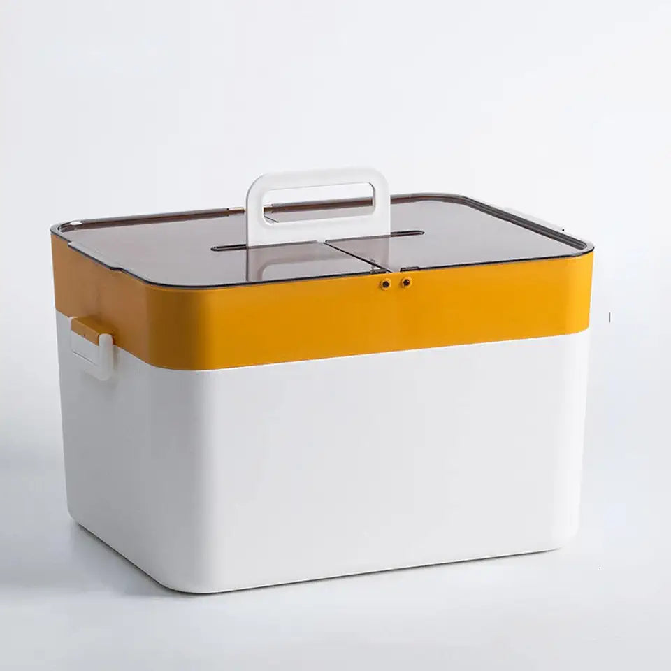 Large Double-Layer Plastic Medicine Box Z297
