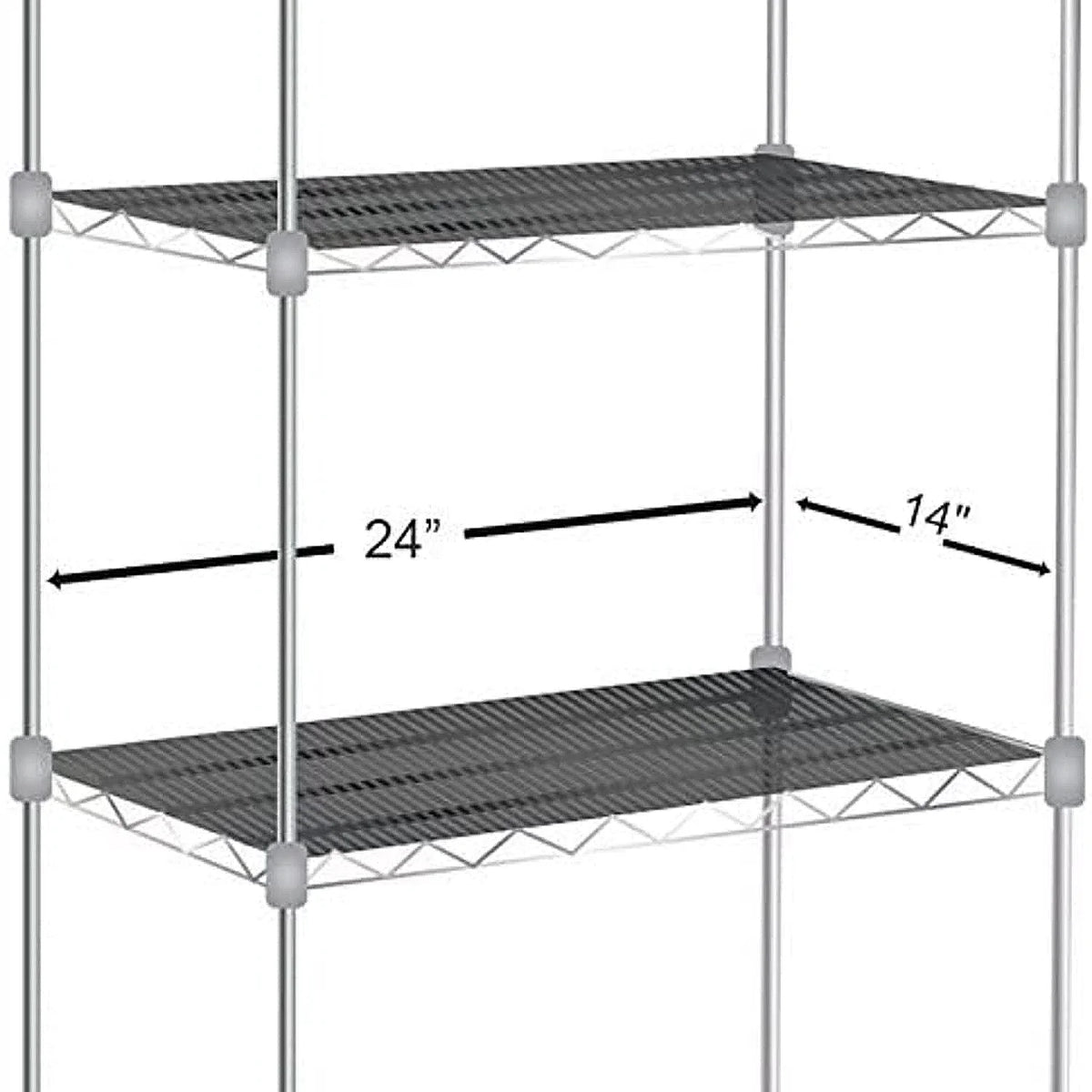 Set of 3 Graphite Shelf Liners B44789