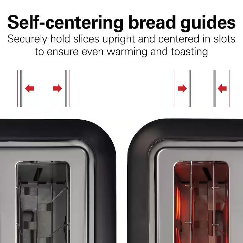 900-Watts 2-Slice Black Wide Slot Toaster M389