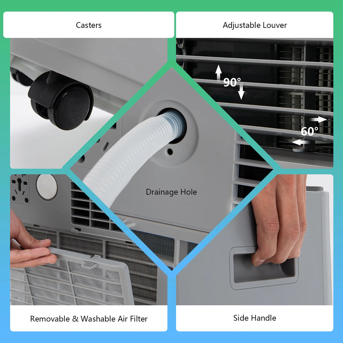 6000 BTU Portable Air Conditioner White F9479