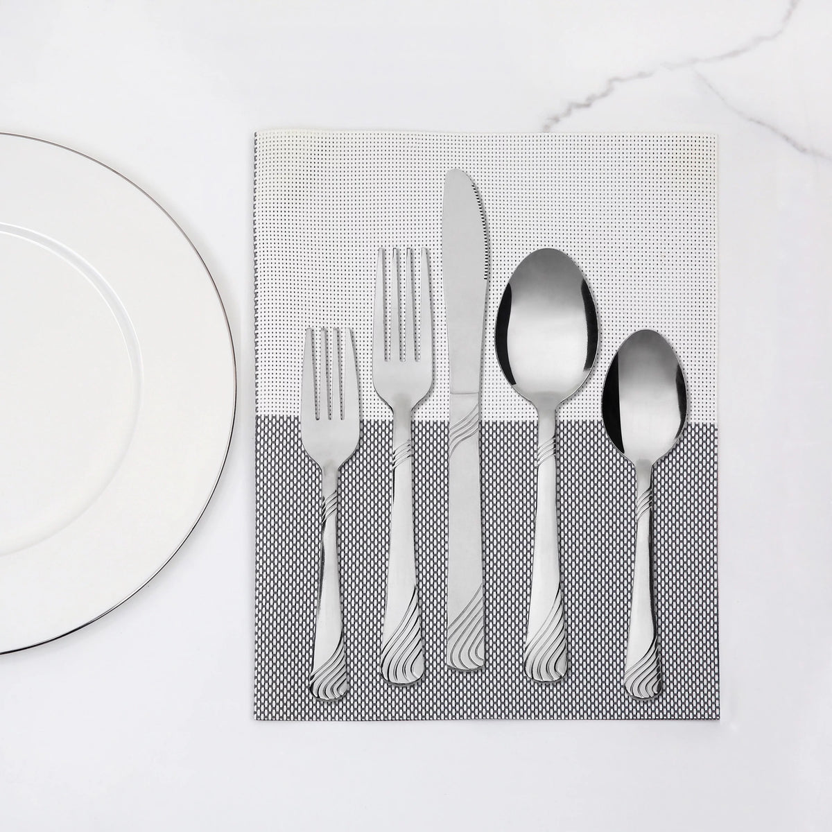 49 Piece Stainless Steel Flatware Set I68968