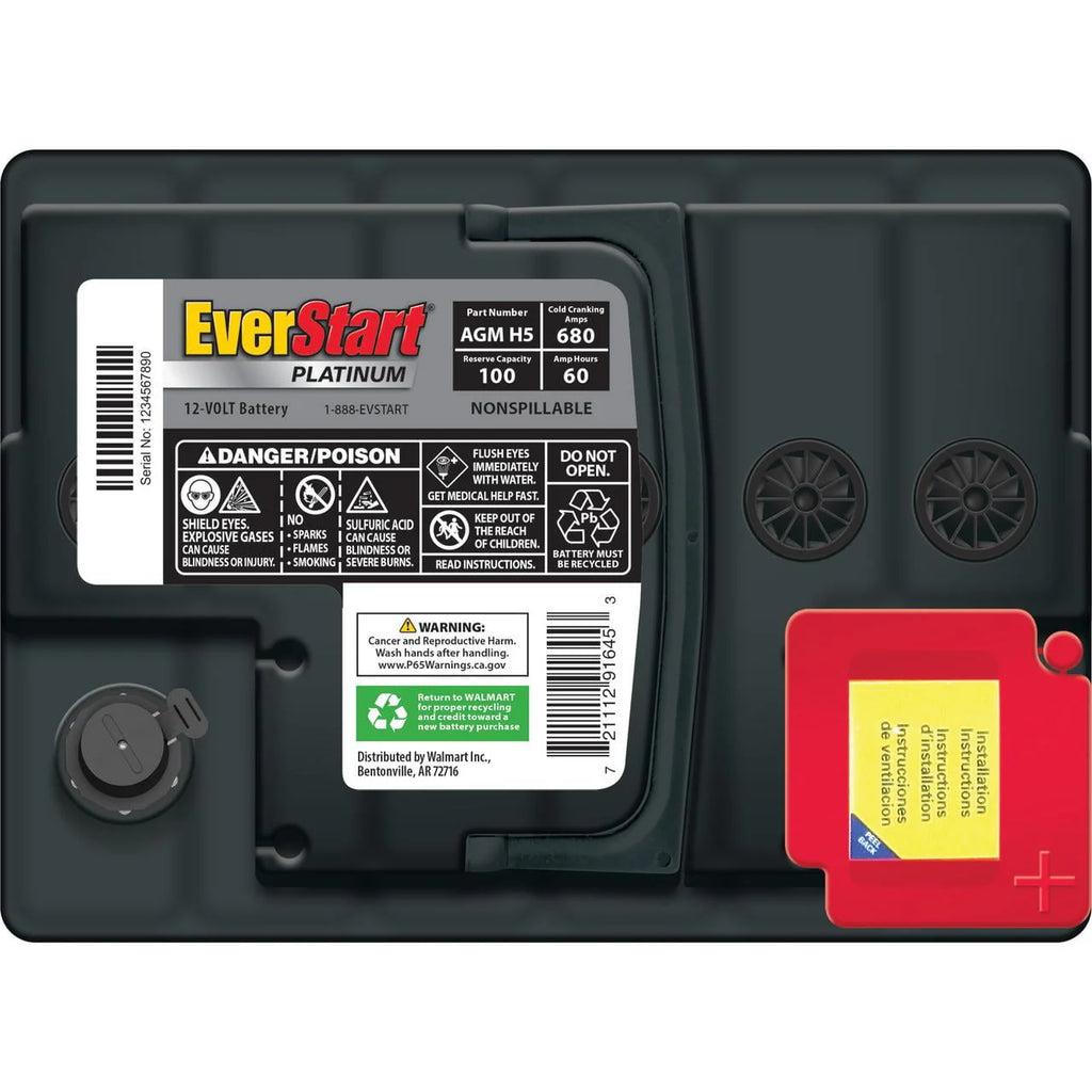 AGM Automotive Battery Group Size H5 12 Volt 680 CCA L4114